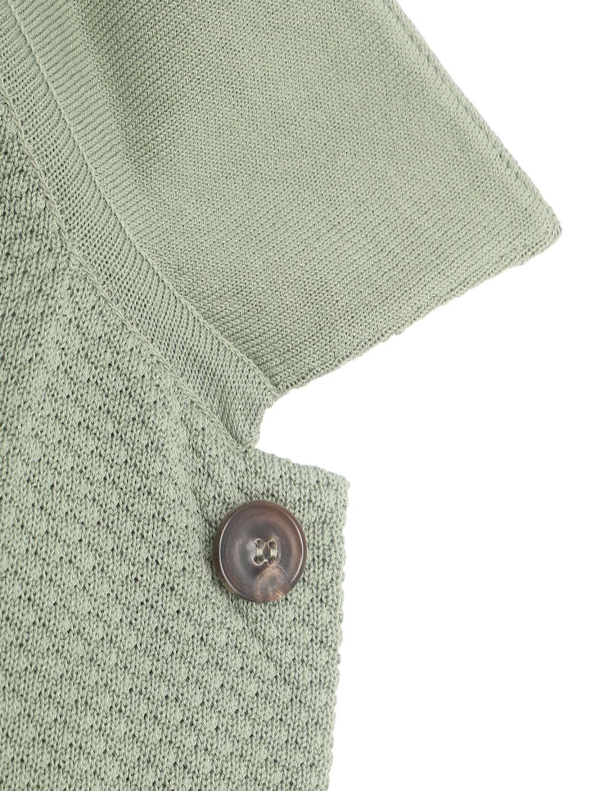 Пиджак из фактурного хлопка с накладными карманами LARDINI  –  Деталь1  – Цвет:  Зеленый