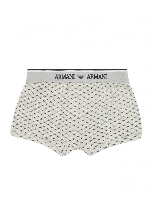 Трусы из хлопка с узором Armani Junior - Обтравка1