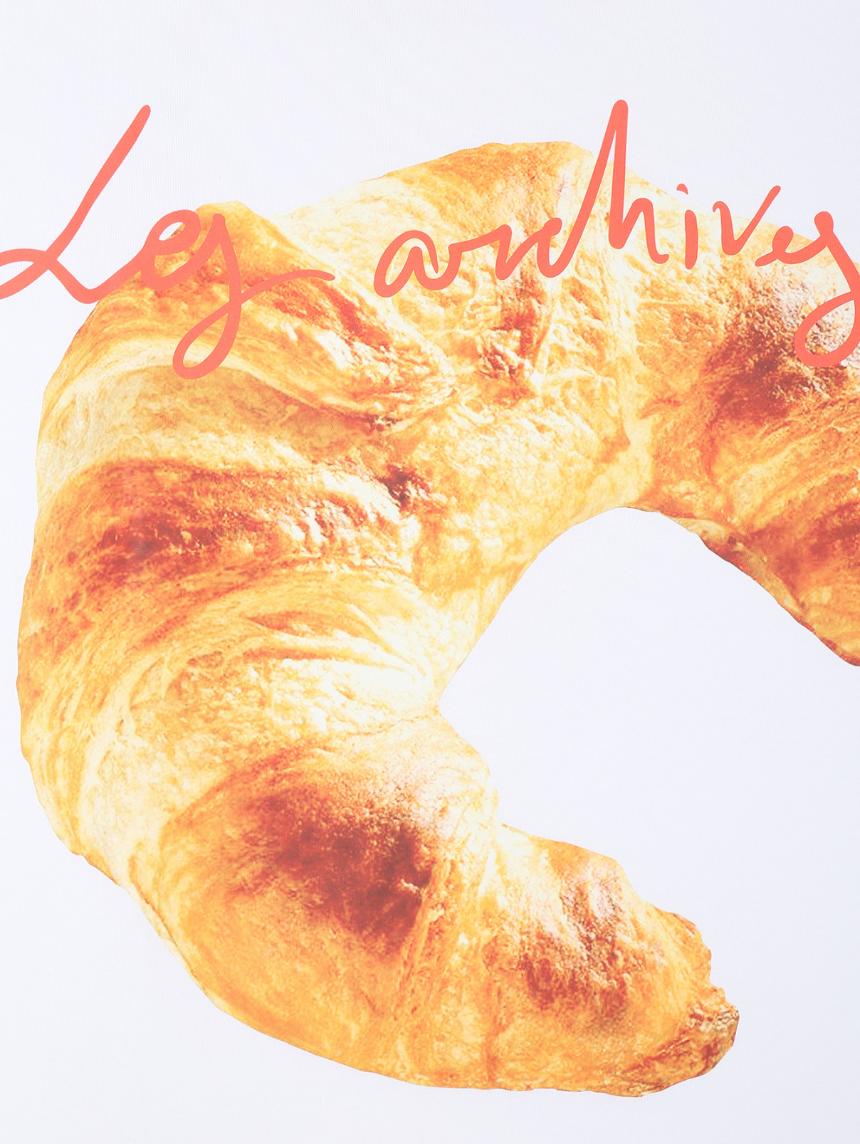 Оверсайз футболка Croissant Les Archives  –  Деталь  – Цвет:  Белый