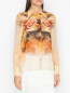 Блуза из шелка с отложным воротником Alberta Ferretti  –  МодельВерхНиз