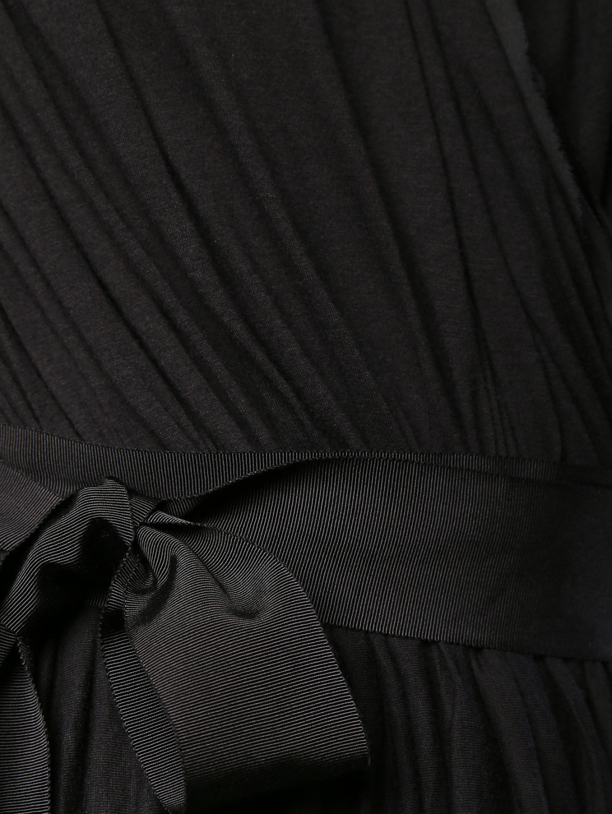 Трикотажное платье с запахом Lanvin  –  Деталь  – Цвет:  Черный
