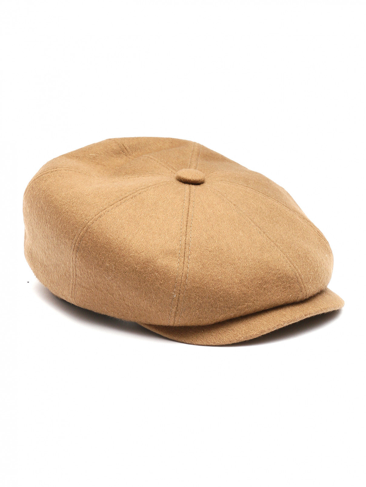 Однотонная кепка из шерсти Stetson  –  Общий вид  – Цвет:  Бежевый