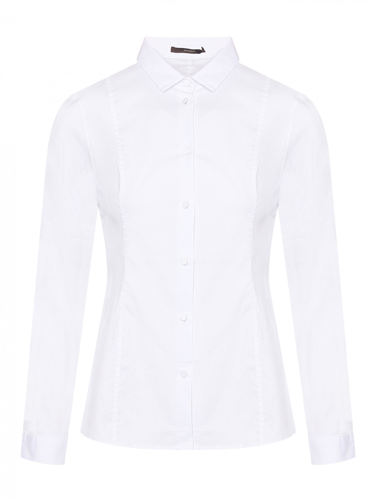 Рубашка из смешанного хлопка Windsor  –  Общий вид  – Цвет:  Белый