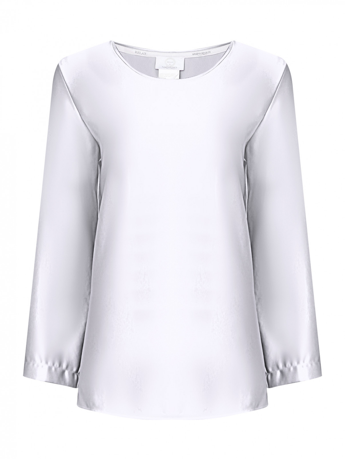 Блуза свободного кроя с разрезами Marina Rinaldi  –  Общий вид  – Цвет:  Серый
