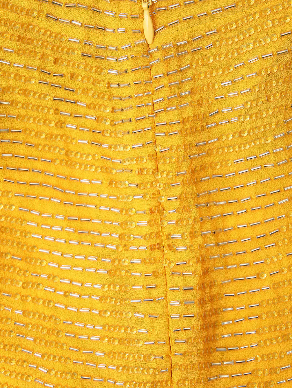 Платье-миди декорированное бисером Jenny Packham  –  Деталь  – Цвет:  Золотой