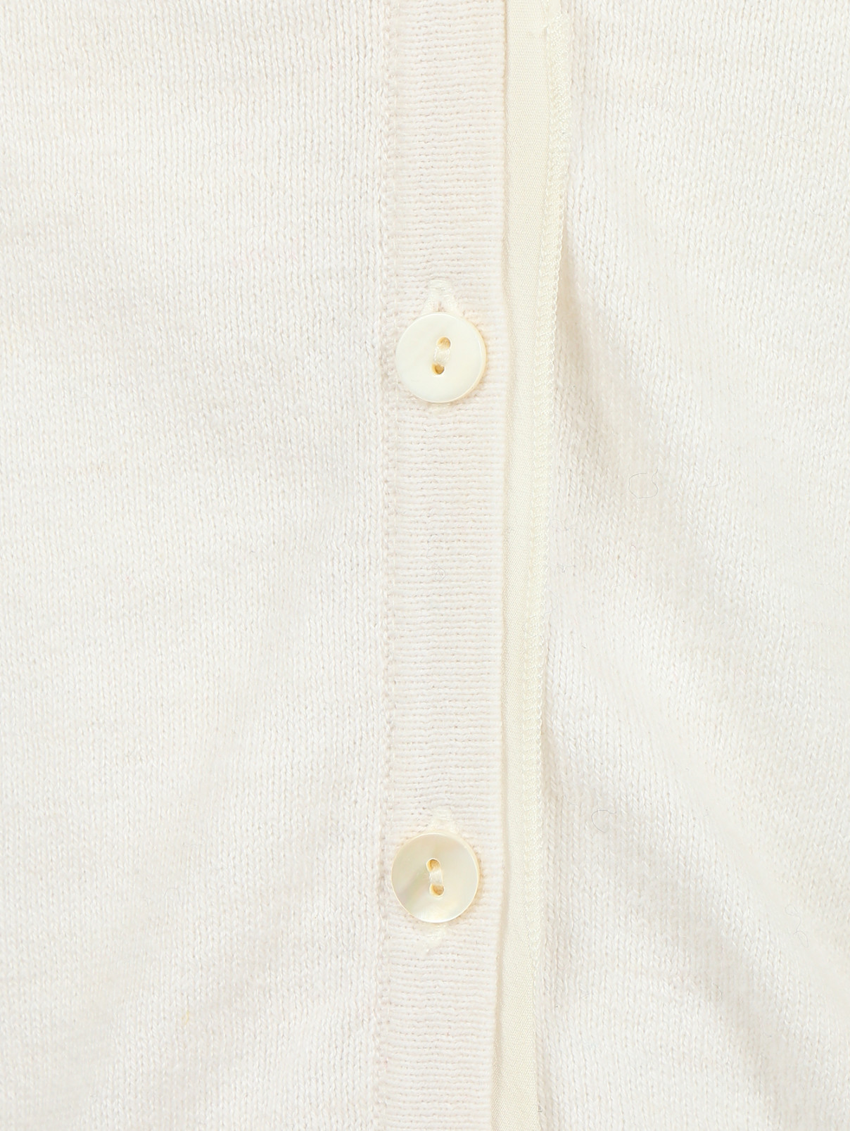 Кардиган из хлопка и шерсти I Pinco Pallino  –  Деталь  – Цвет:  Белый