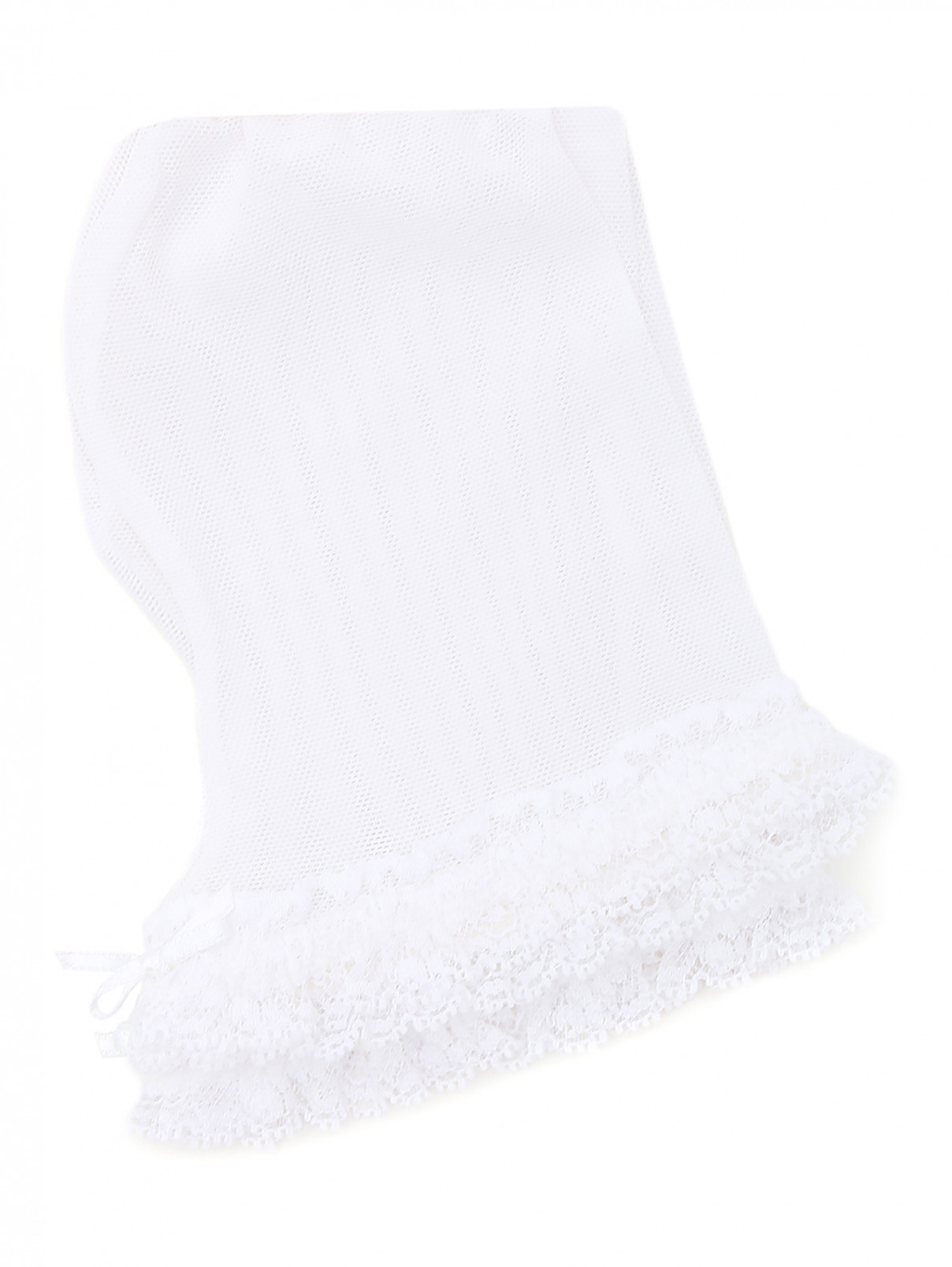 Носки с кружевной отделкой La Perla  –  Общий вид  – Цвет:  Белый