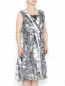 Платье из шелка с узором и кружевной отделкой Marina Rinaldi  –  Модель Верх-Низ