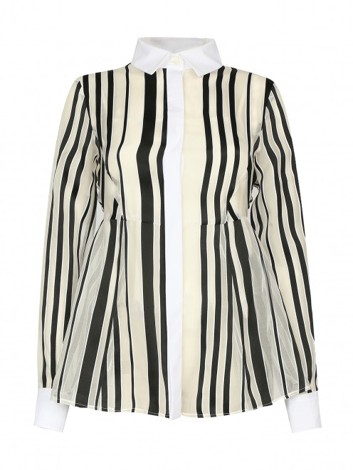 Удлиненная блуза с узором "полоска" Sportmax - Общий вид