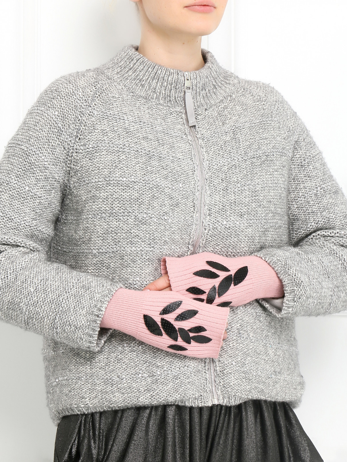 Рукава из шерсти с декором Antonio Marras  –  Модель Общий вид  – Цвет:  Розовый