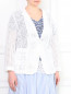 Жакет из хлопка с накладными карманами и вышивкой Marina Rinaldi  –  Модель Верх-Низ
