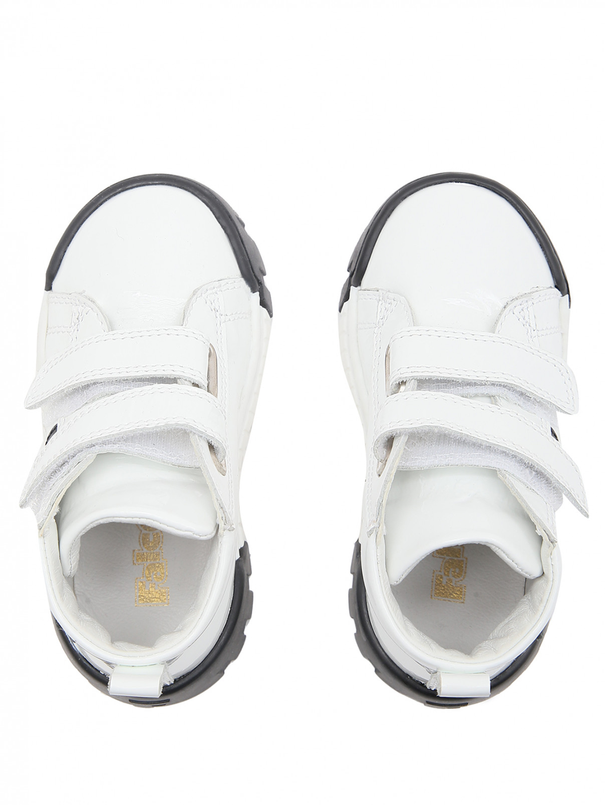 Лаковые ботинки на липучках FALCOTTO  –  Обтравка4  – Цвет:  Белый