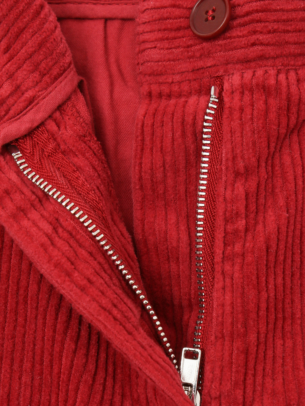 Брюки из крупного вельвета с карманами Aspesi  –  Деталь  – Цвет:  Красный