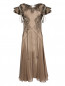 Платье из шелка с аппликацией и декоративными воланами Jean Paul Gaultier  –  Общий вид