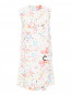 Платье-мини свободного фасона с узором и металлической фурнитурой Iceberg  –  Общий вид