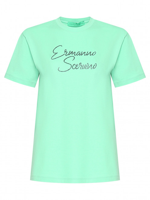 Футболка из хлопка с логотипом Ermanno Scervino - Общий вид