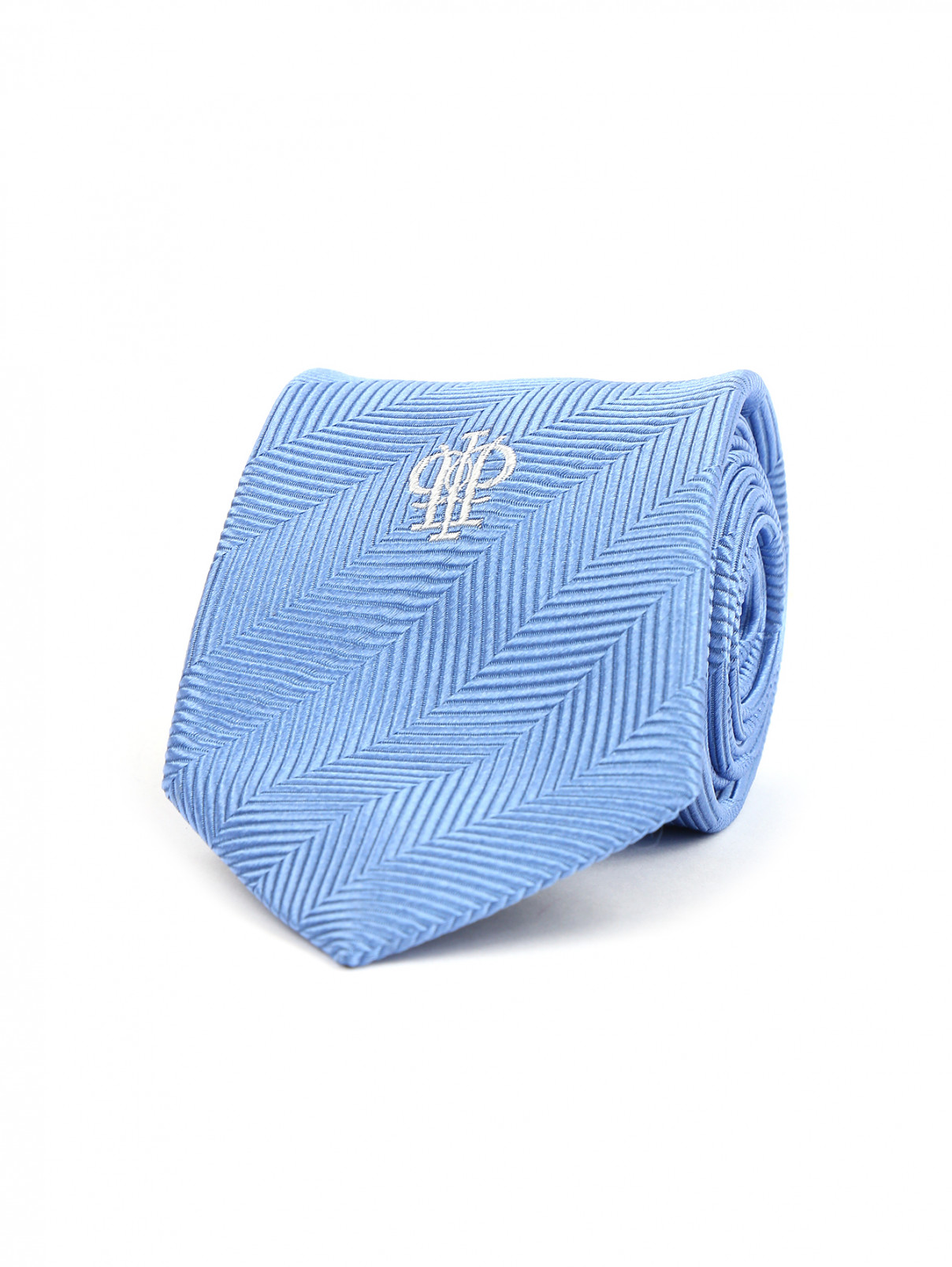 Галстук из фактурной шелковой ткани I Pinco Pallino  –  Общий вид  – Цвет:  Синий