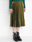 Плиссированная юбка-миди с эффектом "металлик" Mo&Co  –  Модель Верх-Низ