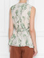 Блуза шелковая с цветочным узором Max Mara  –  МодельВерхНиз1