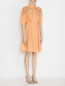 Платье из хлопка с кружевной отделкой Alberta Ferretti  –  МодельВерхНиз