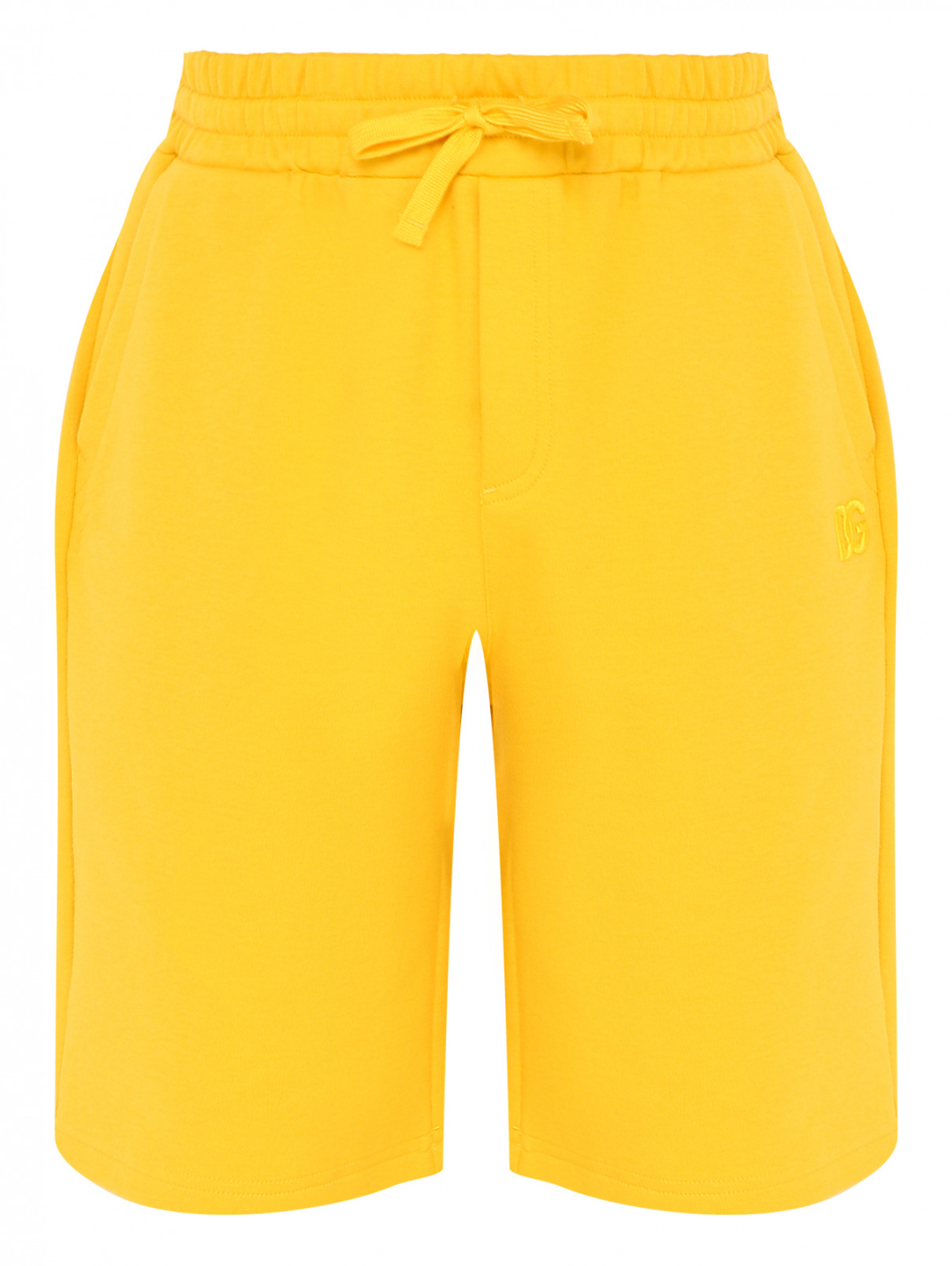 Шорты с вышивкой и карманами Dolce & Gabbana  –  Общий вид  – Цвет:  Желтый