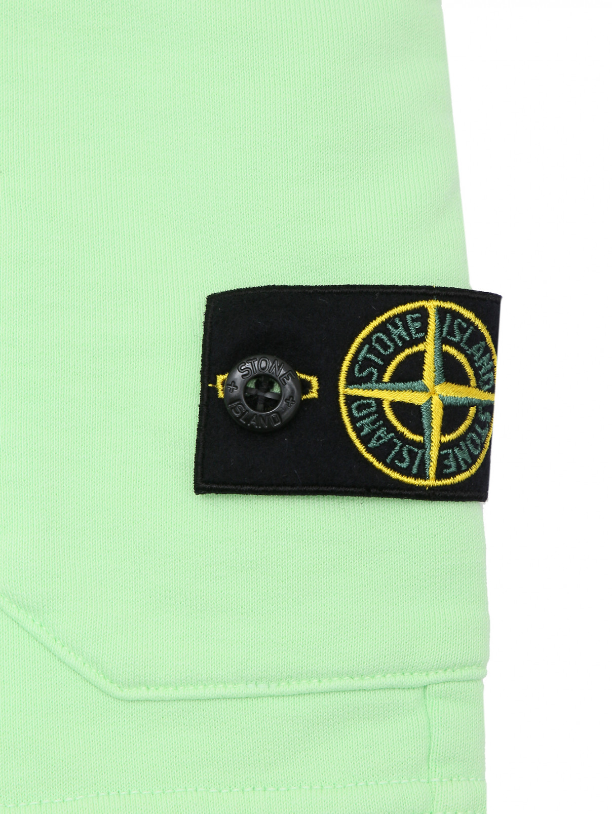 Шорты из трикотажа с карманами Stone Island  –  Деталь1  – Цвет:  Зеленый