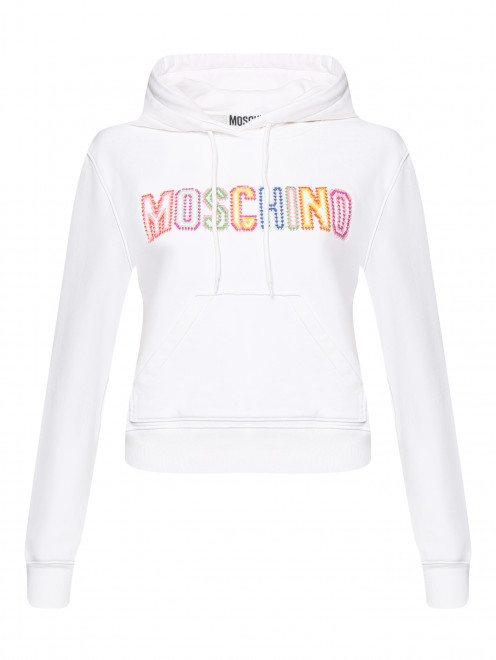 Толстовка из хлопка с логотипом Moschino - Общий вид