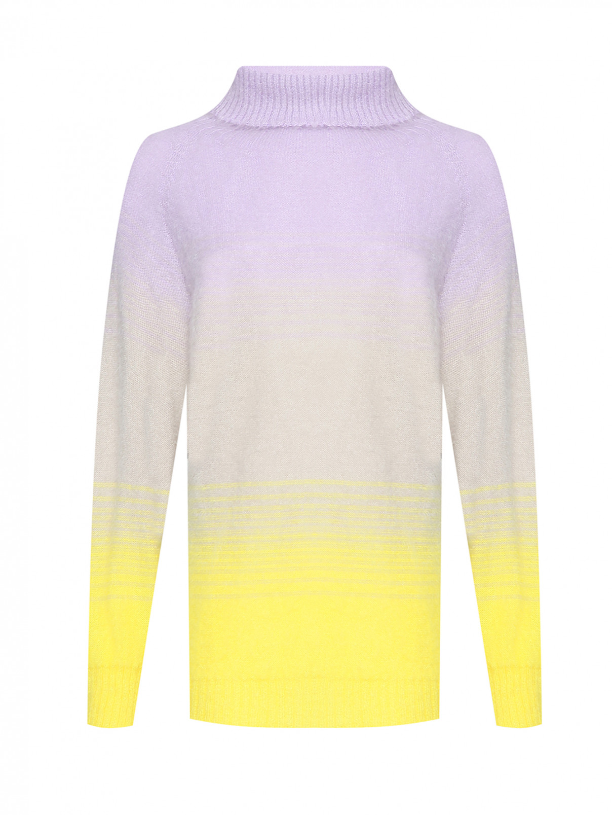 Мохеровый свитер с градиентом Marina Rinaldi  –  Общий вид  – Цвет:  Фиолетовый