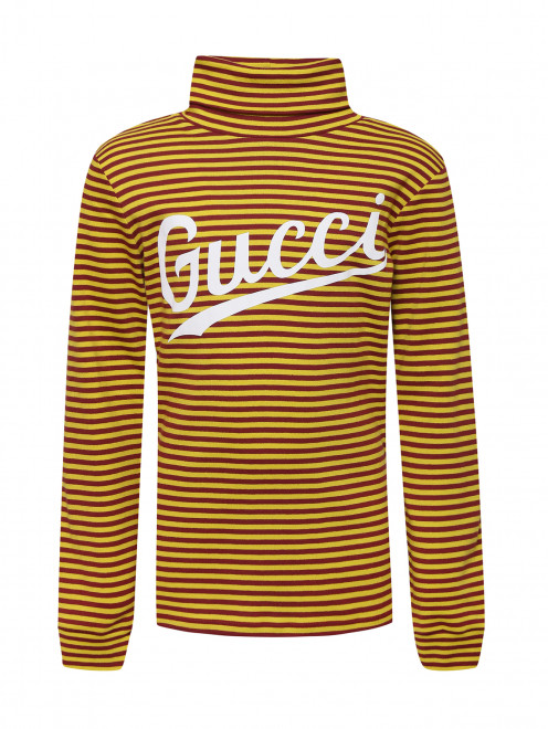 Водолазка из хлопка с принтом Gucci - Общий вид