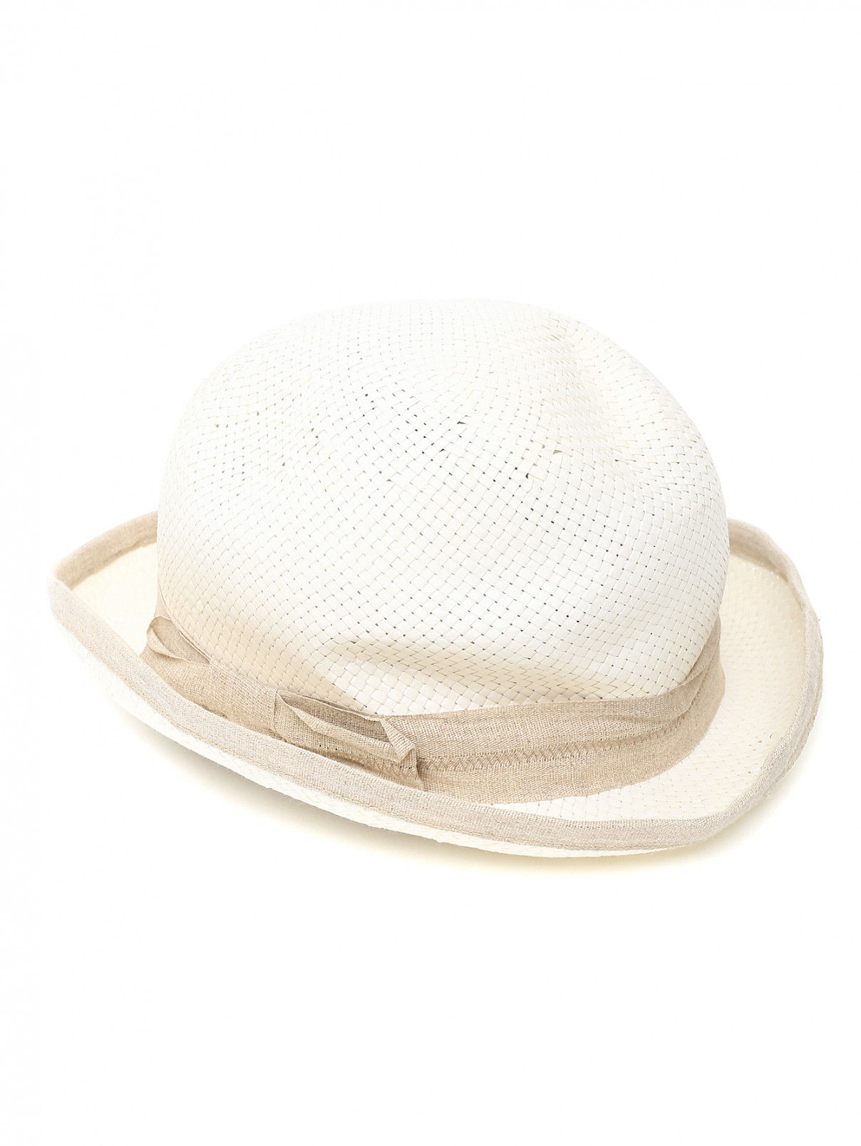 Шляпа соломенная Il Gufo  –  Общий вид  – Цвет:  Белый
