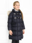 Стеганое пальто с капюшоном Ermanno Scervino Junior  –  МодельВерхНиз