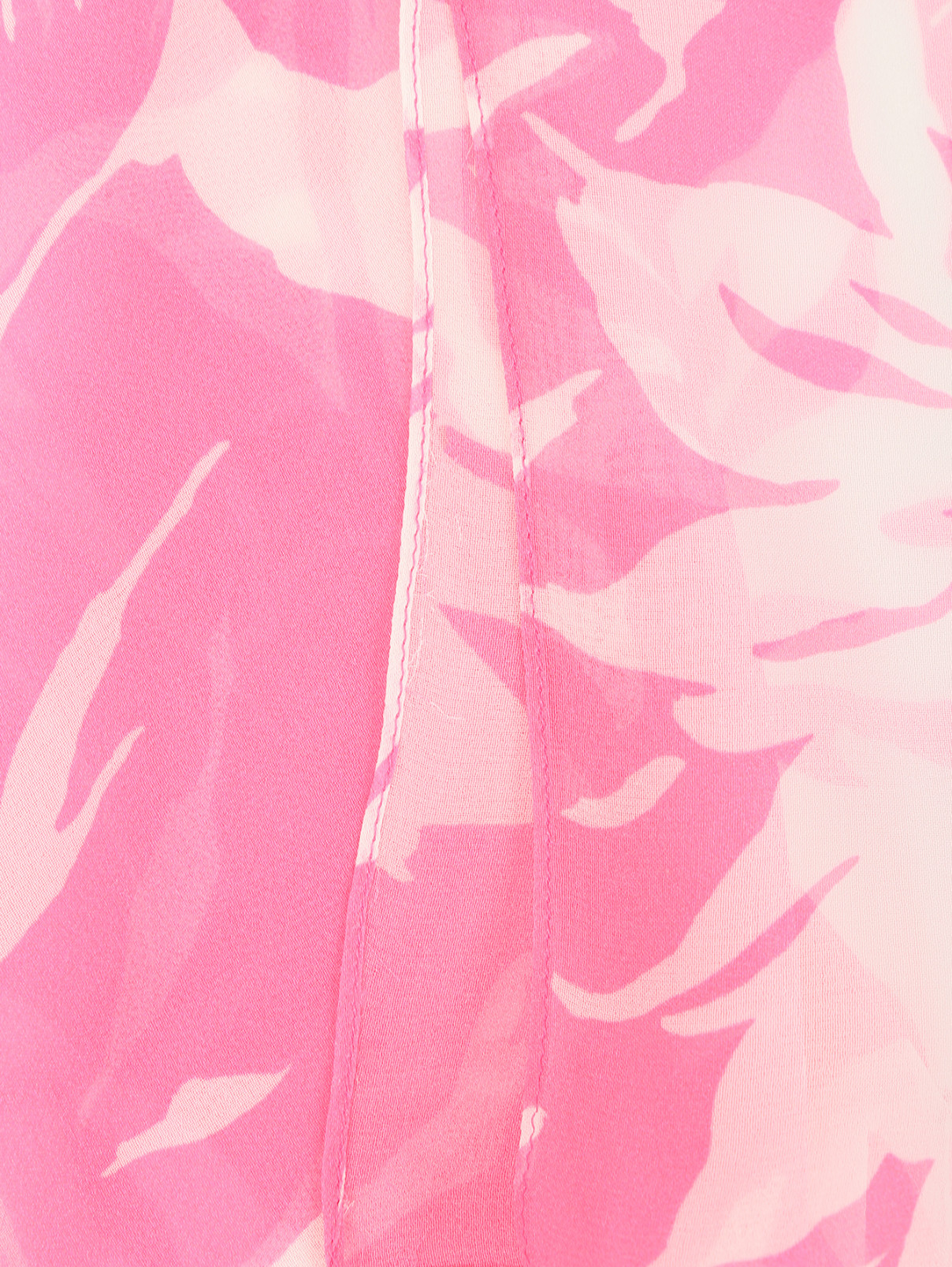 Туника из ткани с принтом Marina Rinaldi  –  Деталь1  – Цвет:  Фиолетовый