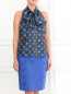 Шелковая блуза с узором Alberta Ferretti  –  Модель Верх-Низ