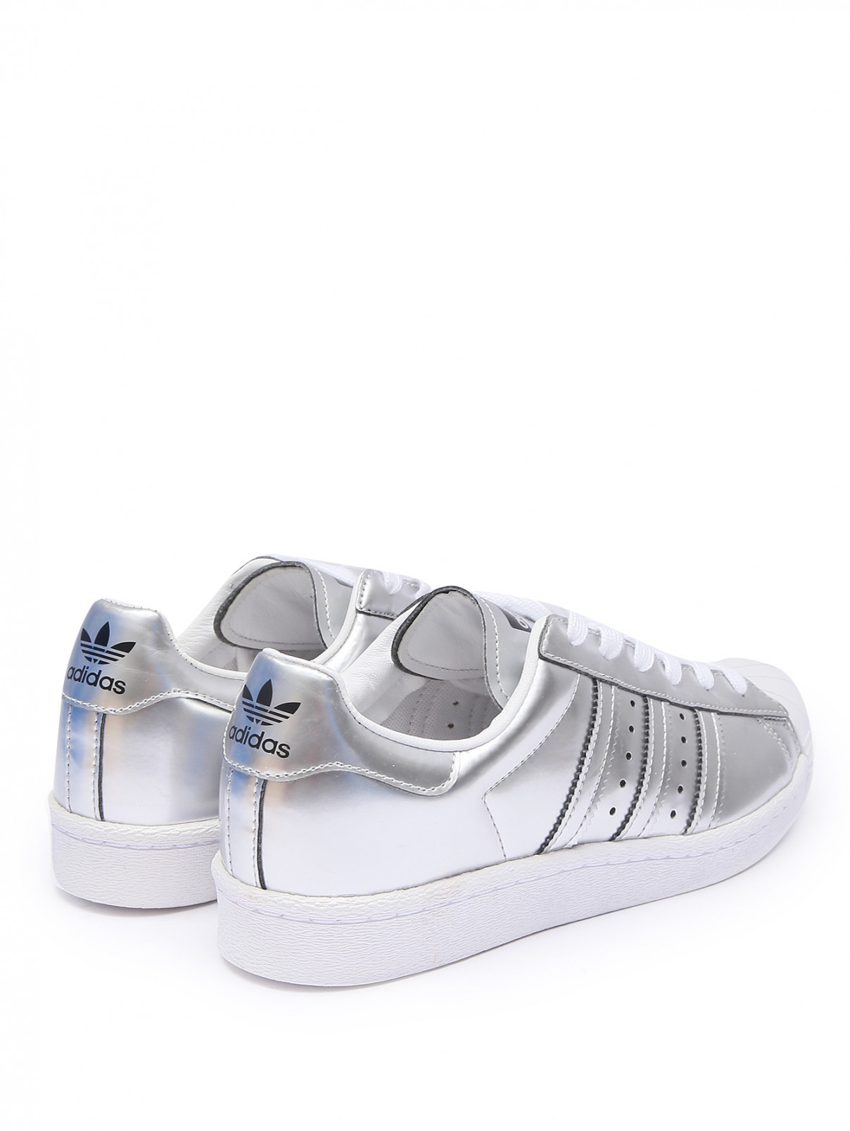 Комбинированные кеды на шнурках Adidas Originals  –  Обтравка2  – Цвет:  Серый