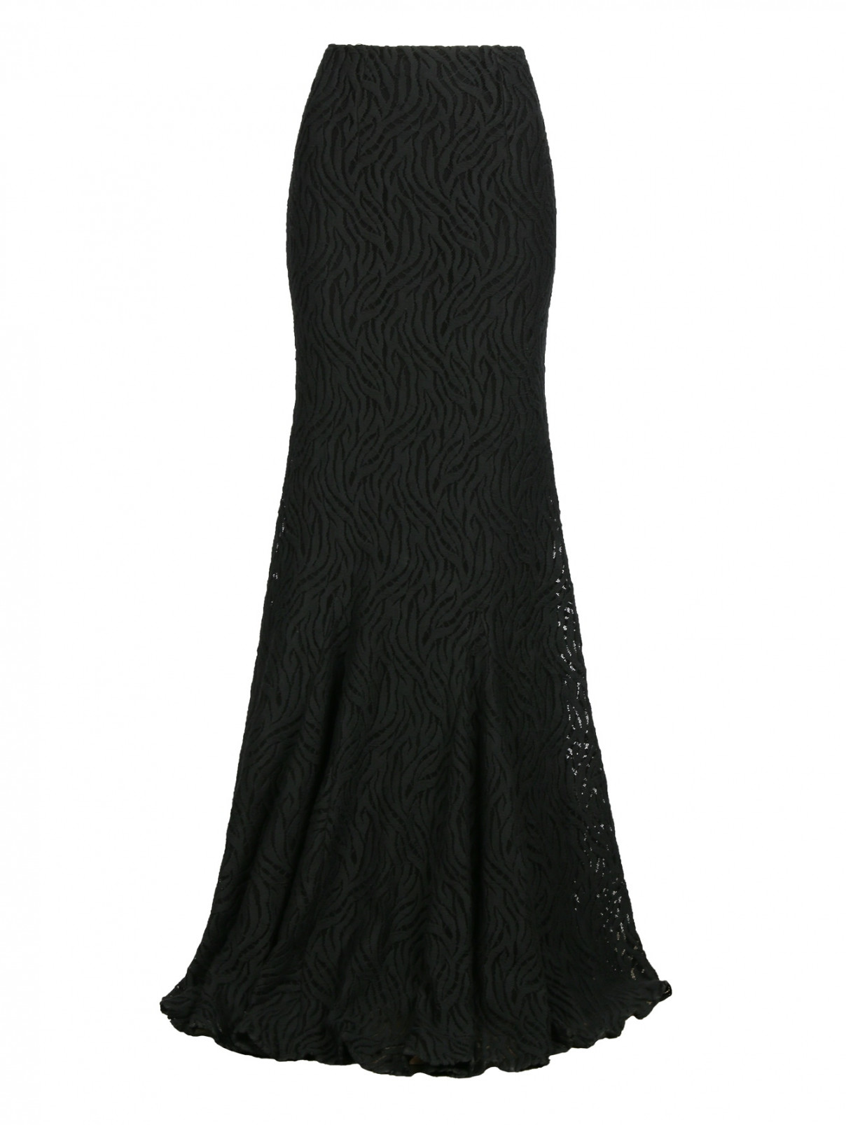 Кружевная юбка-макси Versace 1969  –  Общий вид  – Цвет:  Черный