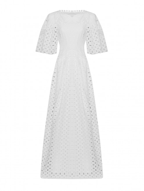 Платье-макси из смешанного хлопка с вышивкой Alberta Ferretti - Общий вид