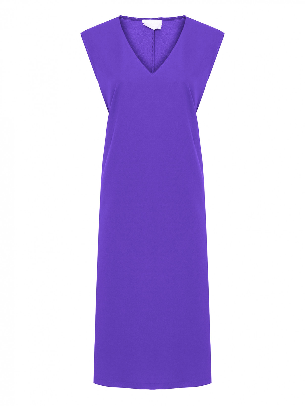 Платье с V-образным вырезом Persona by Marina Rinaldi  –  Общий вид  – Цвет:  Фиолетовый