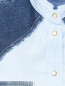 Блуза из хлопка с вставками и карманами  из денима Forte Dei Marmi Couture  –  Деталь1