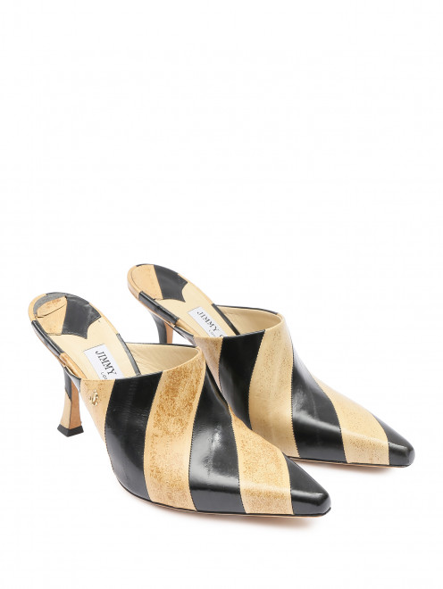 Туфли-мюли из двух видов кожи Jimmy Choo - Общий вид