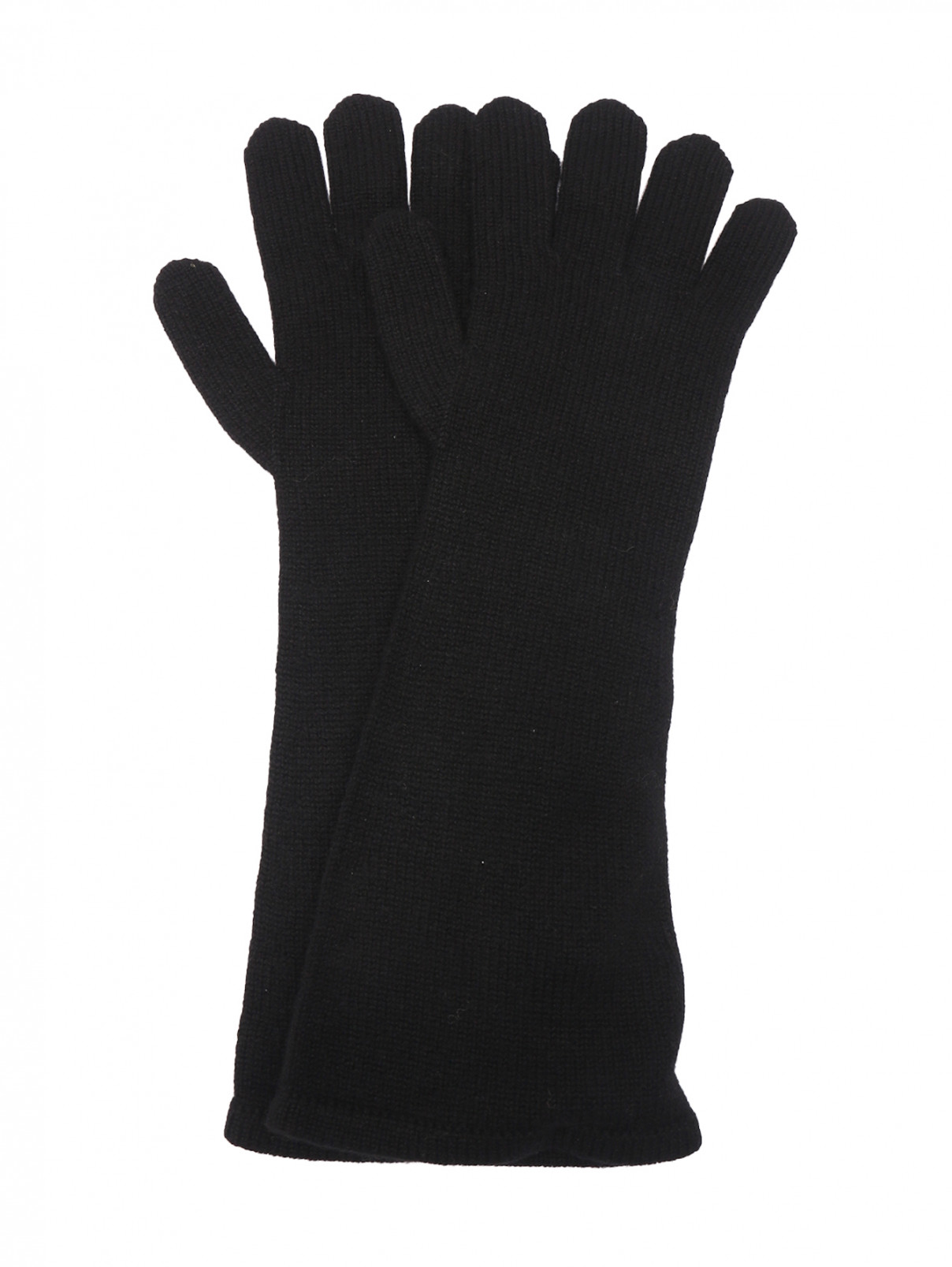 Длинные перчатки из кашемира Max Mara  –  Общий вид  – Цвет:  Черный
