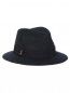 Однотонная шляпа из фетра с текстильной отделкой Borsalino  –  Общий вид