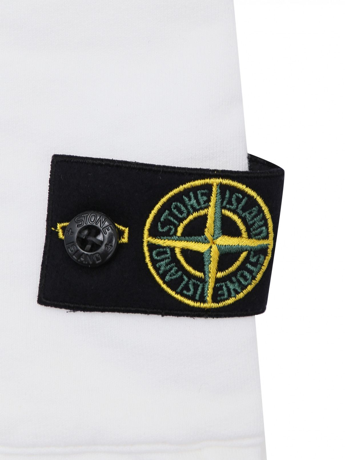 Шорты из трикотажа на резинке Stone Island  –  Деталь  – Цвет:  Белый