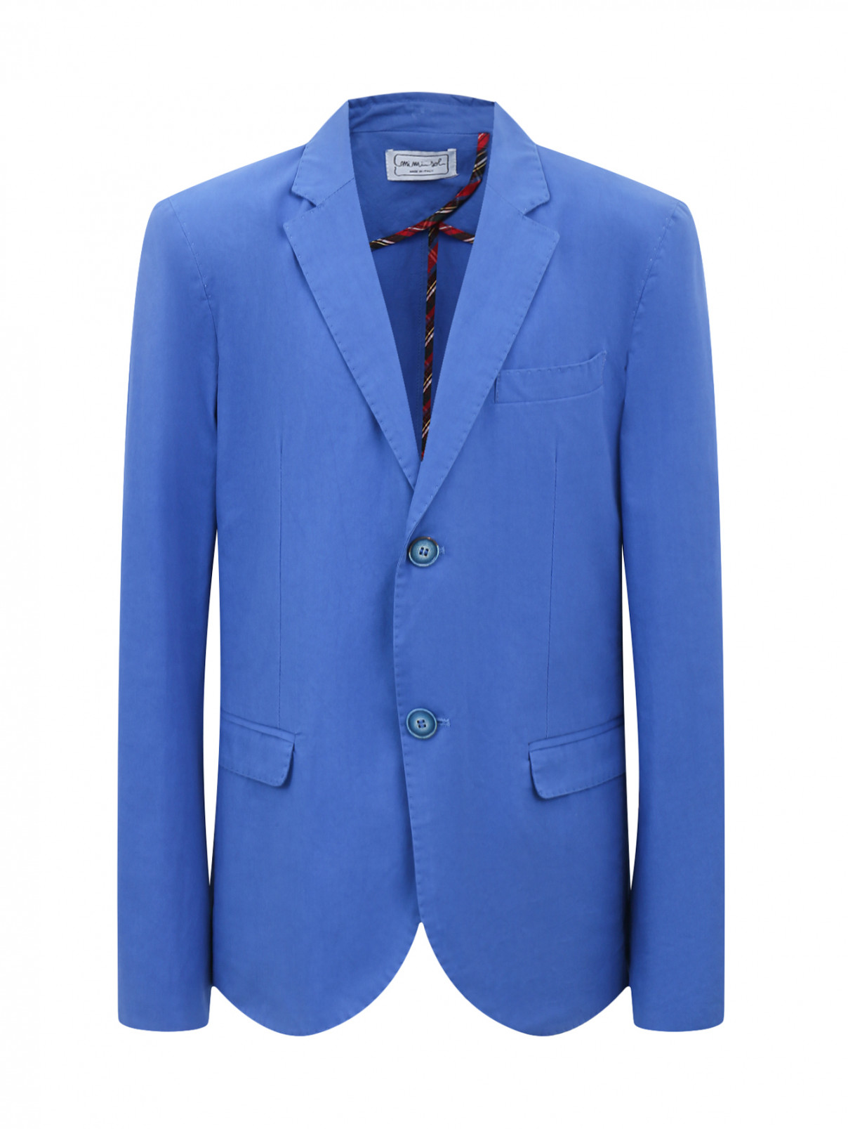 Пиджак из  хлопка MiMiSol  –  Общий вид  – Цвет:  Синий