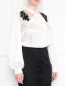 Блуза из шелка с декоративной аппликацией Marina Rinaldi  –  МодельВерхНиз