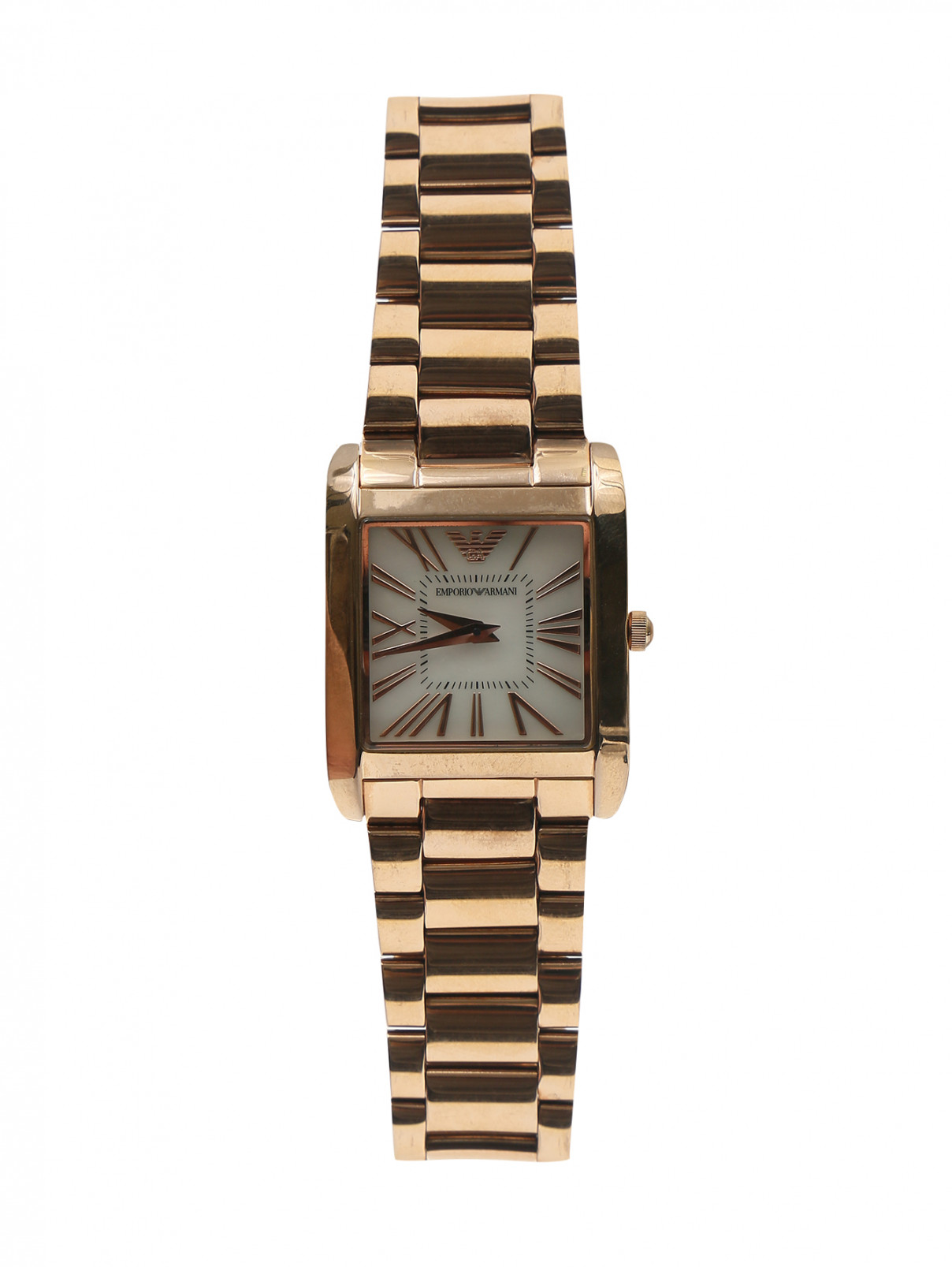 Часы с браслетом из металла Emporio Armani  –  Общий вид  – Цвет:  Золотой