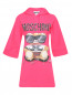 Трикотажное платье с принтом и аппликацией Moschino  –  Общий вид