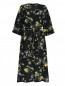 Платье-миди из шелка свободного кроя с узором Weekend Max Mara  –  Общий вид