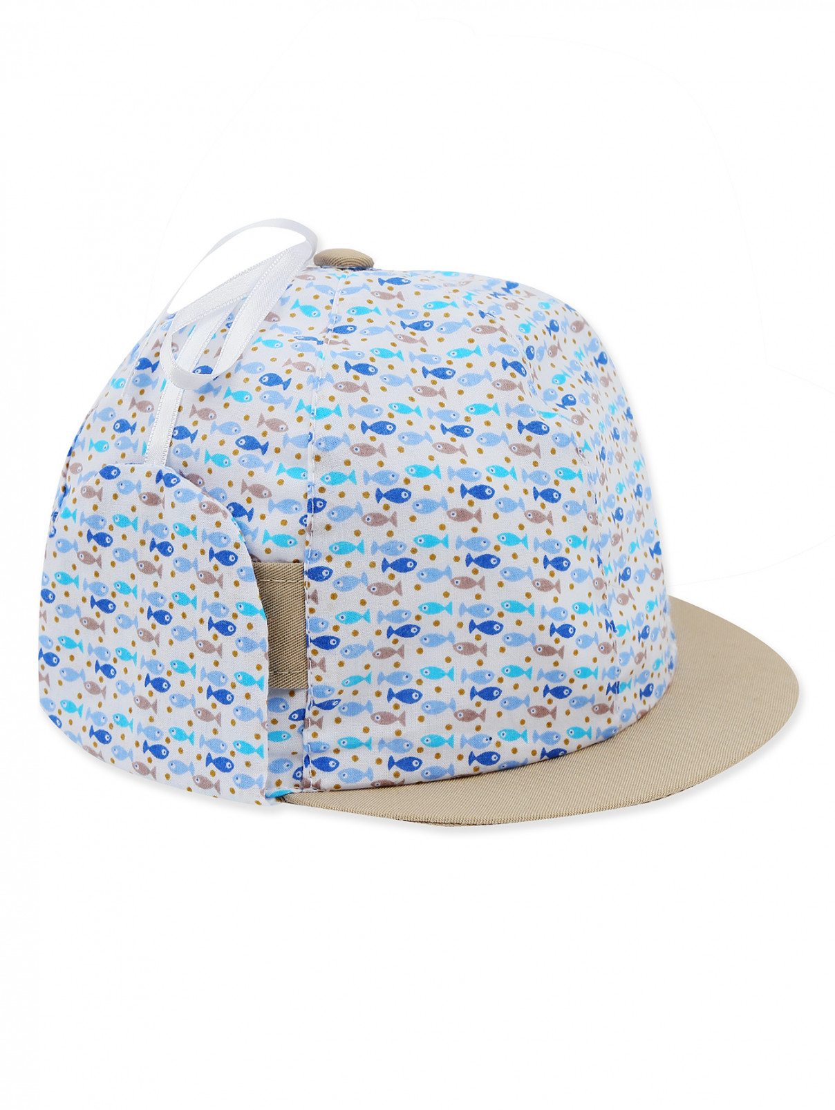 Хлопковая кепка с узором IL Trenino  –  Общий вид  – Цвет:  Синий