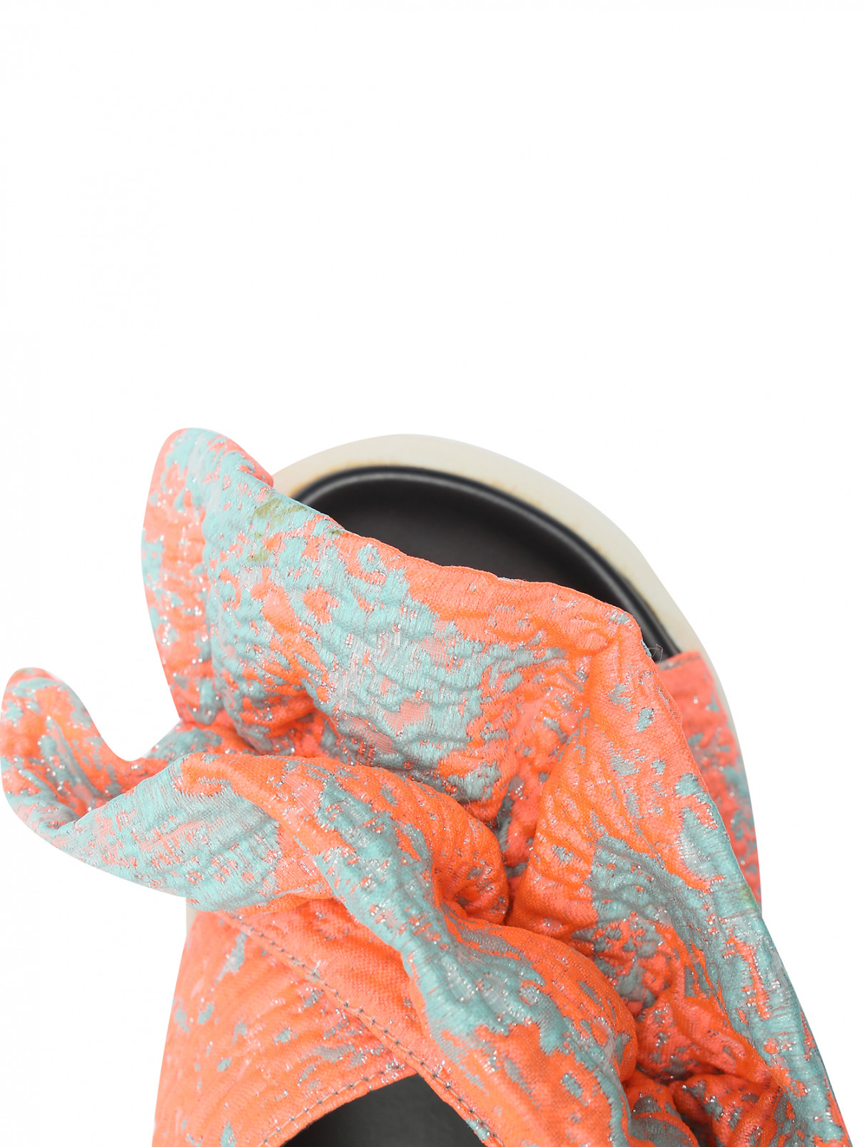 Шлепанцы из текстиля с узором MSGM  –  Обтравка3  – Цвет:  Розовый