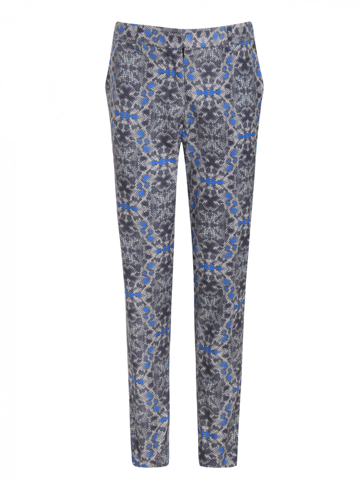 Укороченные брюки из полиэстера с узором Yigal Azrouel  –  Общий вид  – Цвет:  Узор